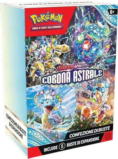 Pokémon Corona Astrale Bundle da 6 bustine, confezione sigillata italiana