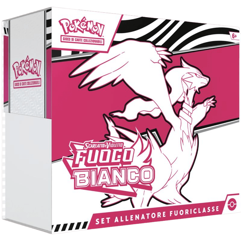 Elite Trainer Box Pokémon Fuoco Bianco, vista frontale della confezione sigillata