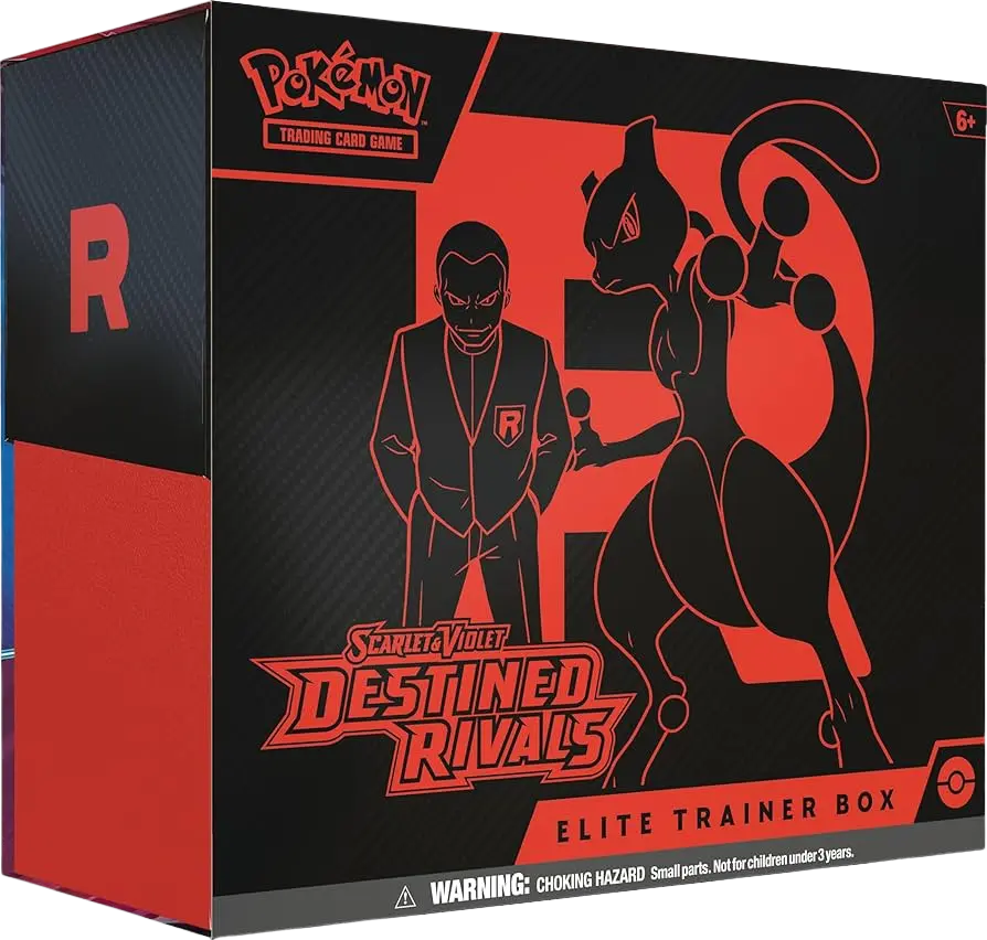 Elite Trainer Box Pokémon Destined Rivals, vista frontale della confezione sigillata