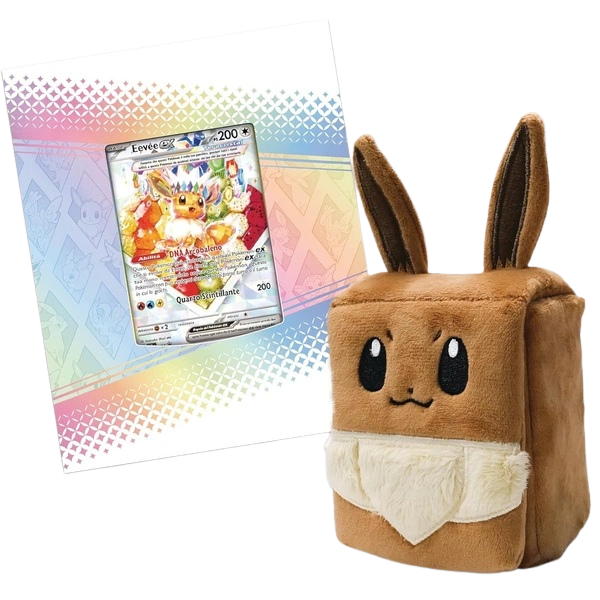 Contenuto della Pokémon TCG Special Collection Evoluzioni Prismatiche: bustine dell’espansione, carte promo esclusive, accessori e box a tema collezionabile.