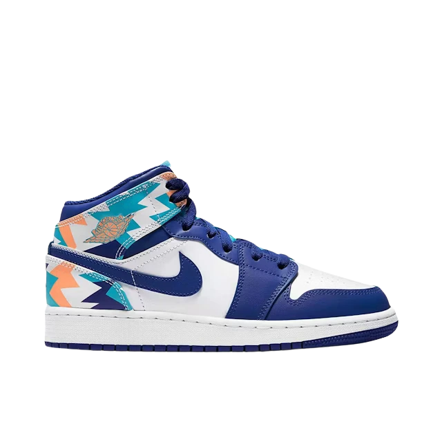 Air Jordan 1 Mid Geometric Print GS