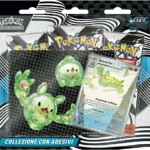 Confezione Pokémon TCG Luce Nera – Blister con Carta Promozionale e Adesivi da 3 Bustine (ITA), con 3 bustine sigillate, carta promo esclusiva e foglio di adesivi a tema.