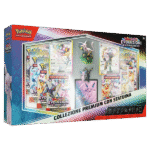 Pokémon Evoluzioni Prismatiche Collezione Premium con Statuina Espeon & Umbreon, box sigillata italiana con 8 bustine, promo e statuetta