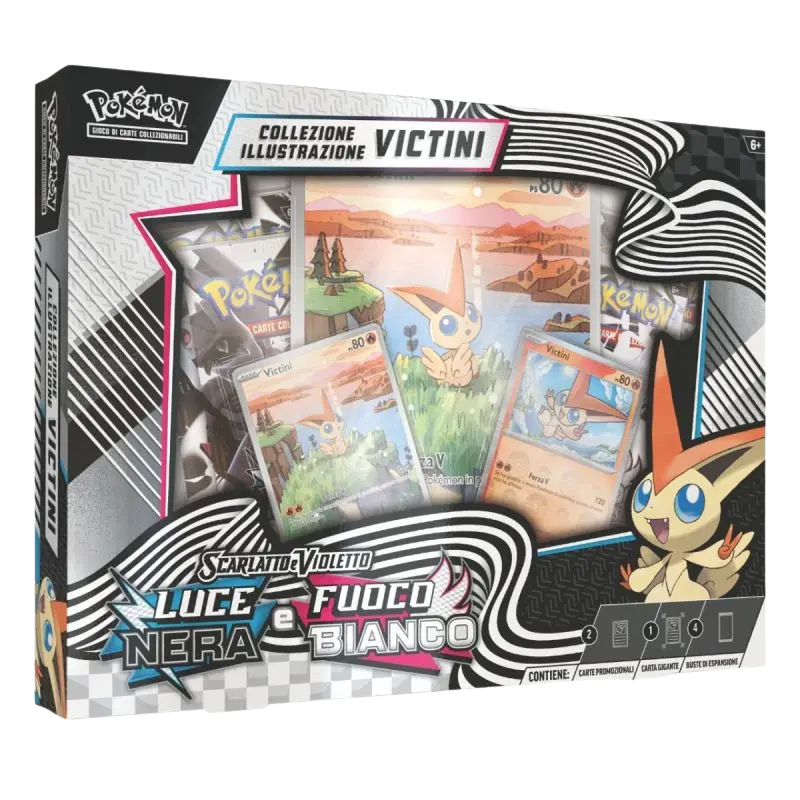 Pokémon TCG Collezione Illustrazione Victini da 4 buste, confezione sigillata italiana