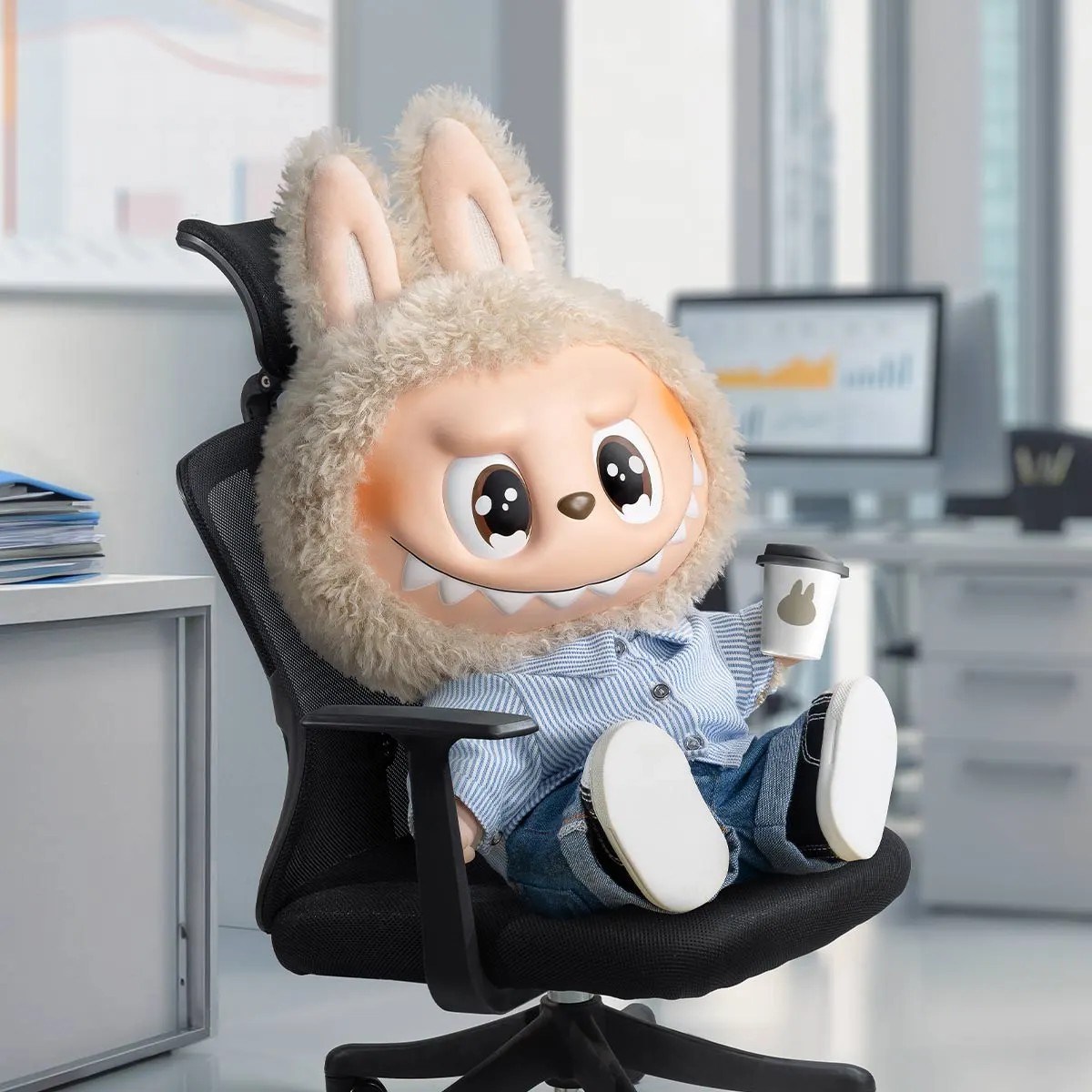Labubu Flip with Me Vinyl Plush Doll ambientata