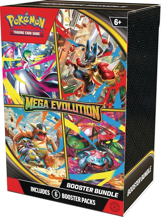 Frontale Booster Bundle Megaevolution 6 bustine ENG – Vista della confezione sigillata in inglese