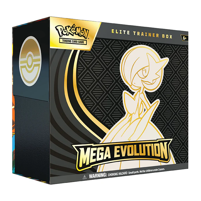 Fronte Mega Gardevoir ETB Pokémon – Design psichico elegante con Mega Gardevoir protagonista.