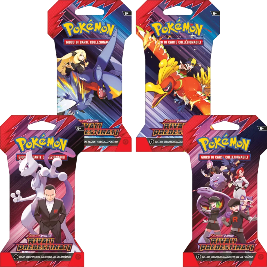 Set bustine Pokémon Rivali Predestinati artwork multipli
