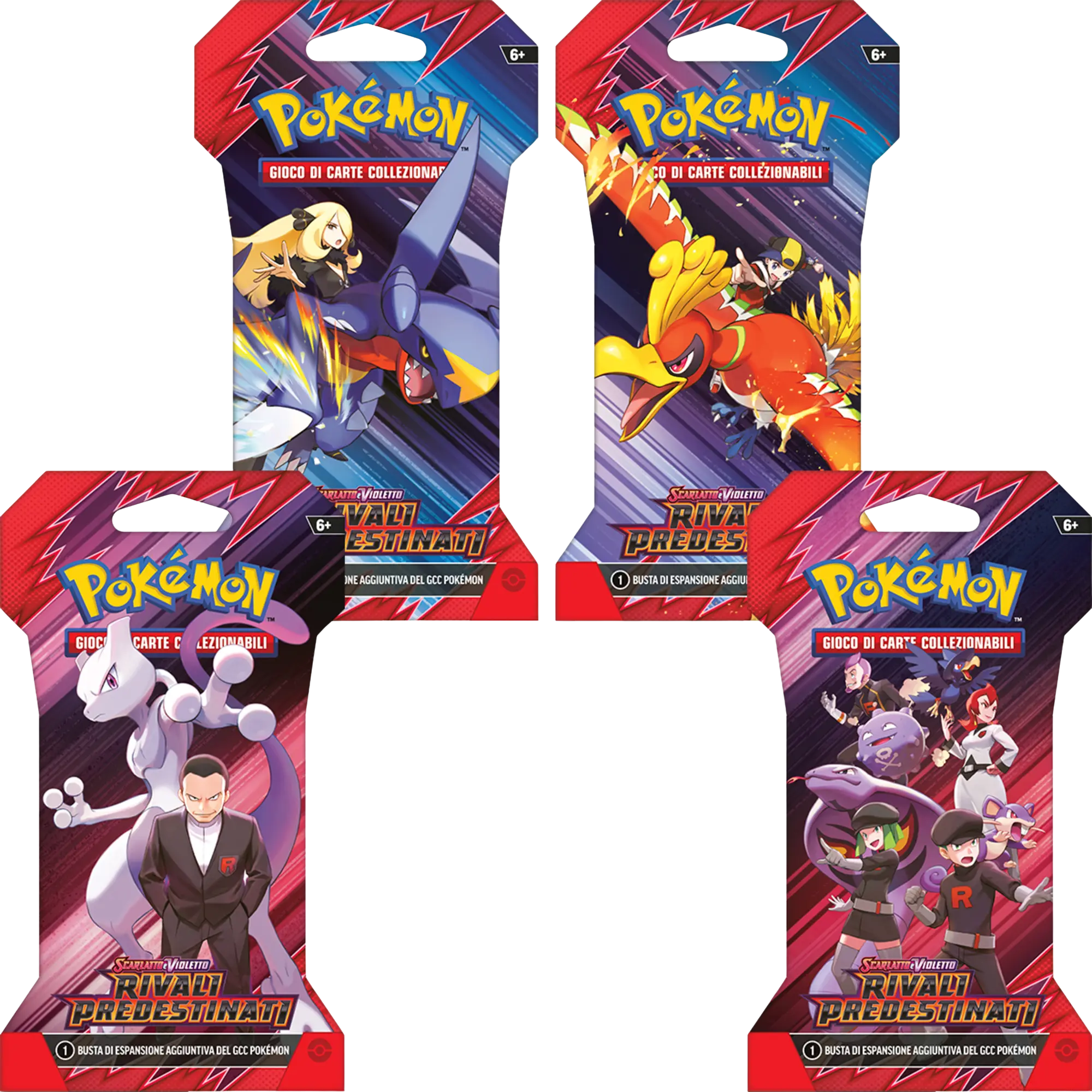 Set bustine Pokémon Rivali Predestinati artwork multipli