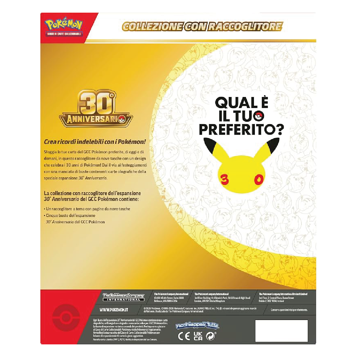 30° Anniversario - Binder Collezione con Raccoglitore da 5 Buste (ITA) - immagine 6